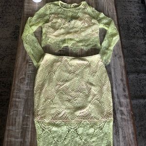 Missguided (For Love & Lemons) Yellow Two Piece